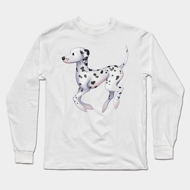 Cozy Dalmatian Long Sleeve T-Shirt by Phoenix Baldwin